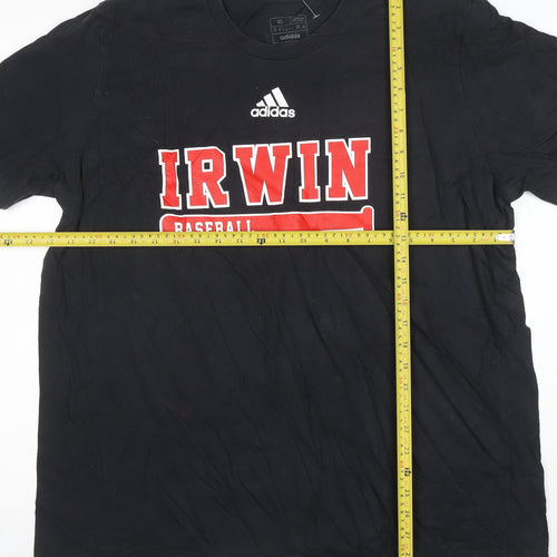 adidas Men’s Black XL Graphic Baseball T-Shirt IRWIN Walk The Walk