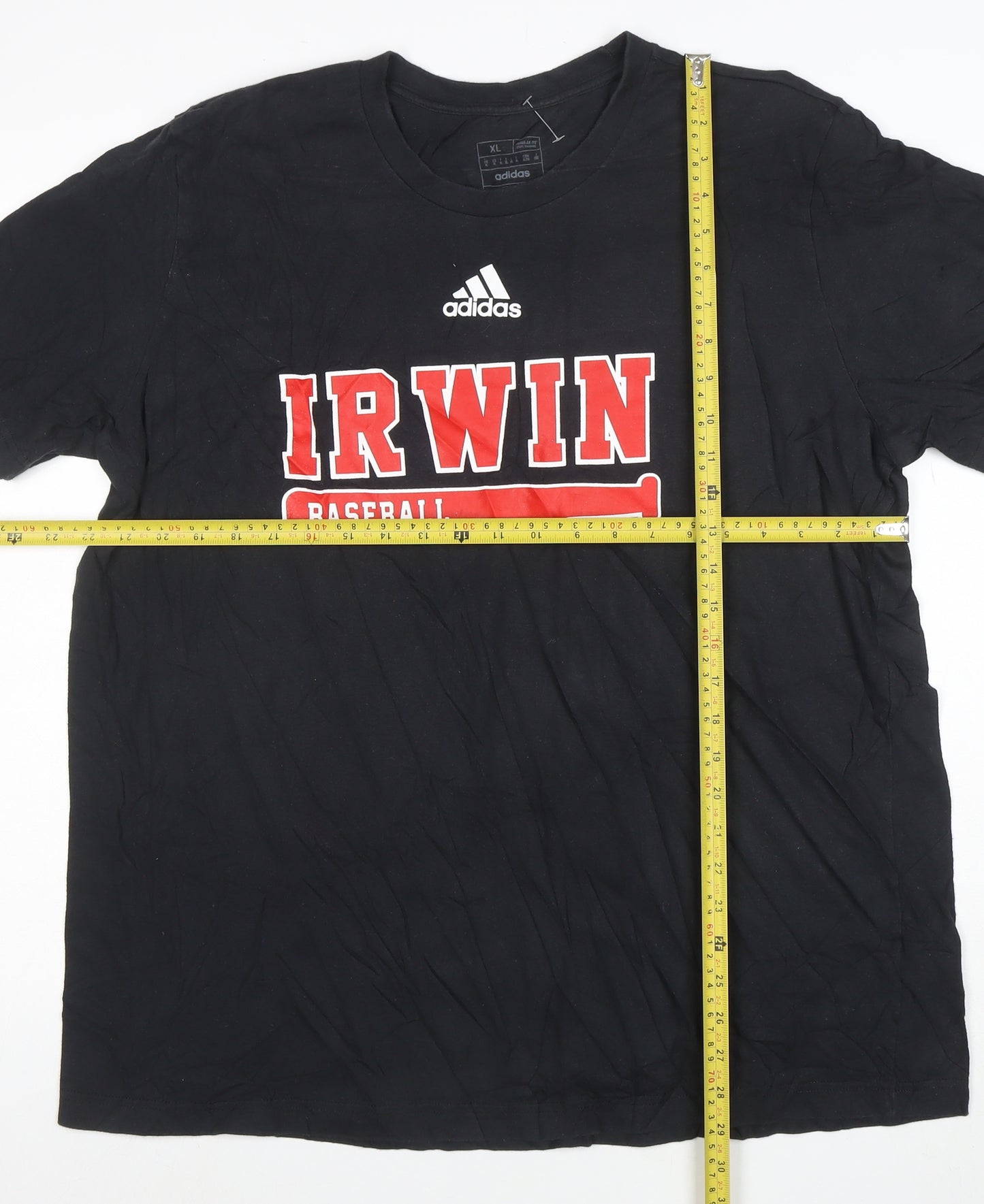 adidas Men’s Black XL Graphic Baseball T-Shirt IRWIN Walk The Walk