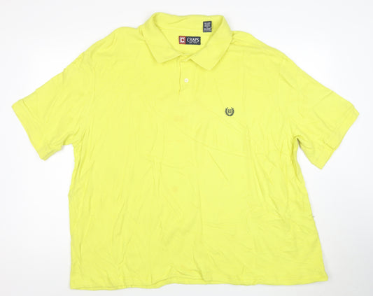 Chaps Men’s Yellow 3XL Cotton Polo Shirt Short Sleeve