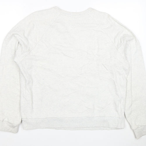 Reebok Mens White L Pullover Crew Neck Sweatshirt