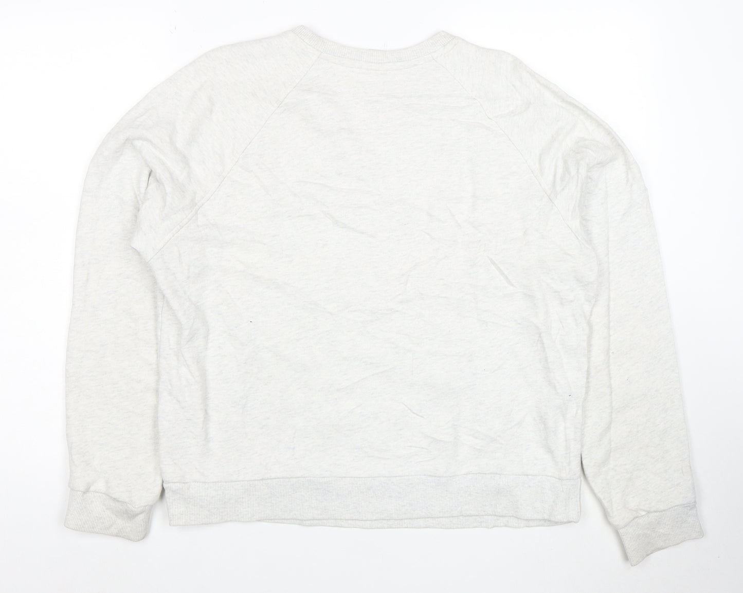 Reebok Mens White L Pullover Crew Neck Sweatshirt