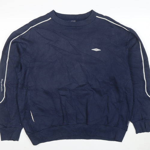 Umbro Men's Blue XL Pullover Crew Neck Sports Sweatshirt