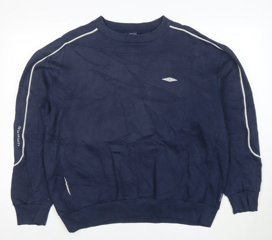 Umbro Men's Blue XL Pullover Crew Neck Sports Sweatshirt