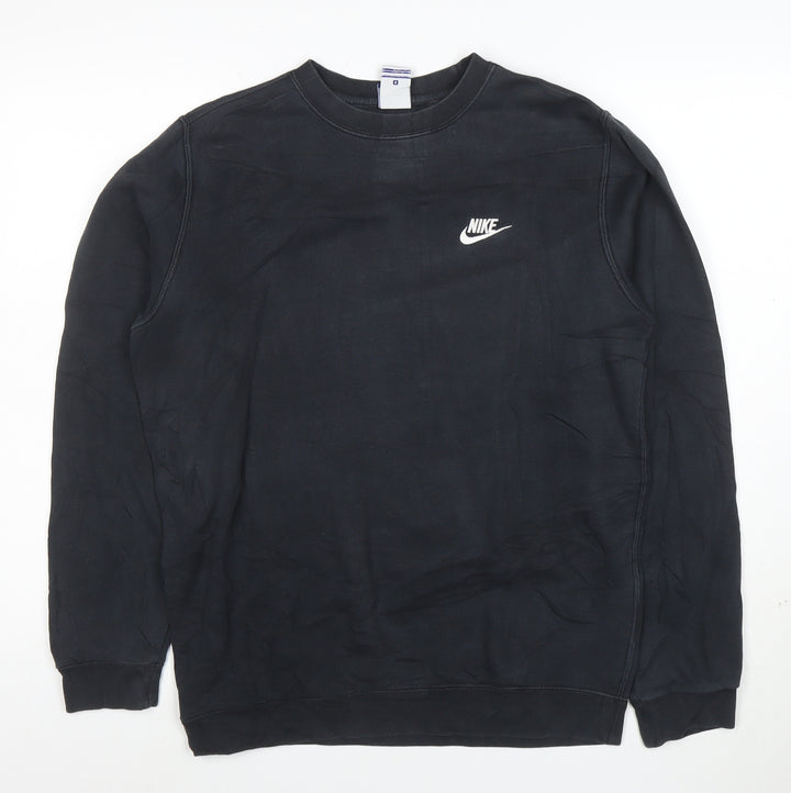 Nike Men's Black Small Crew Neck Pullover Sweatshirt