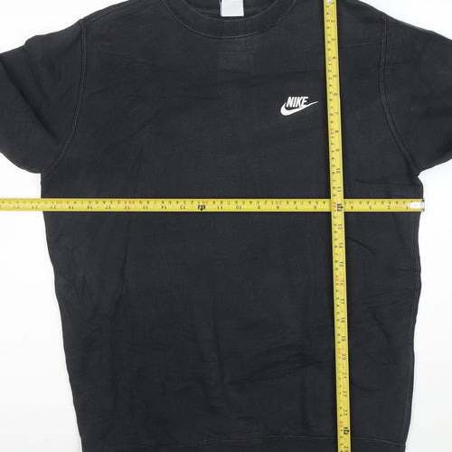 Nike Men's Black Small Crew Neck Pullover Sweatshirt