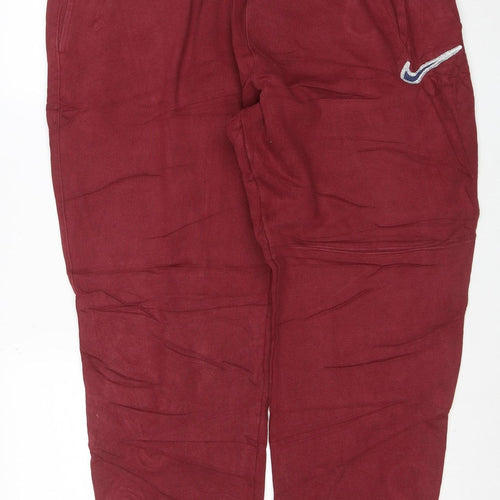Nike Men's Red 2XL Jogger Sweatpants Cotton Blend Activewear