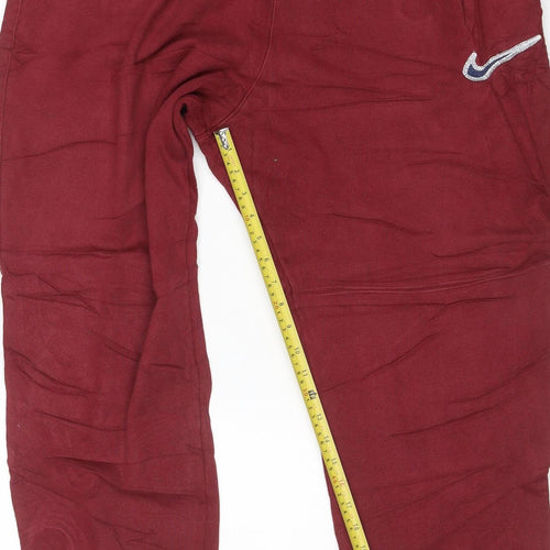 Nike Men's Red 2XL Jogger Sweatpants Cotton Blend Activewear