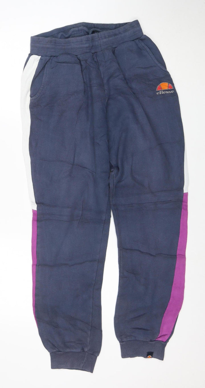 Ellesse Womens Blue Colourblock Jogger Trousers Size 12