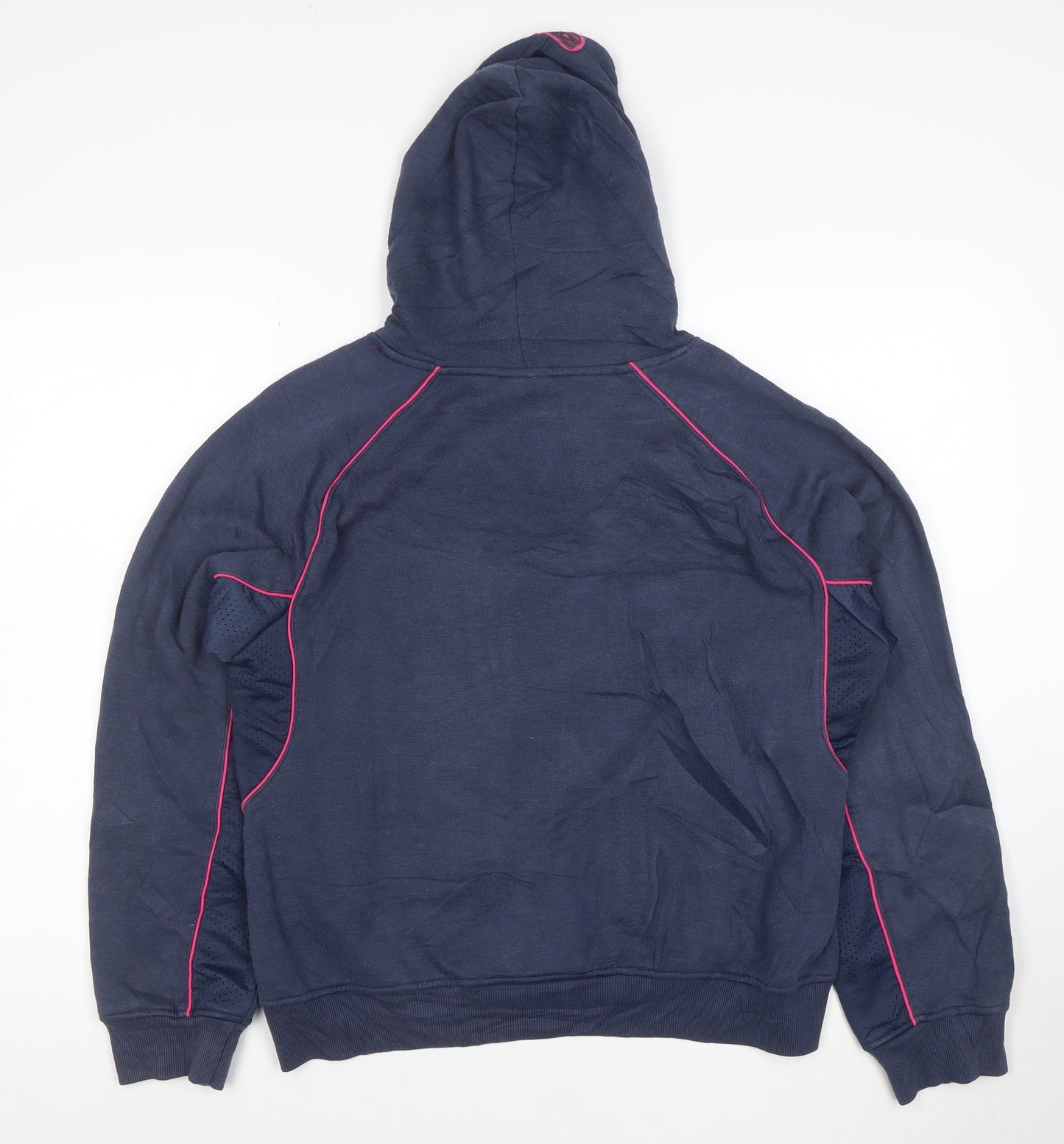 Umbro Womens Navy Pink Pullover Hoodie Size 18 Cotton Blend Sportswear