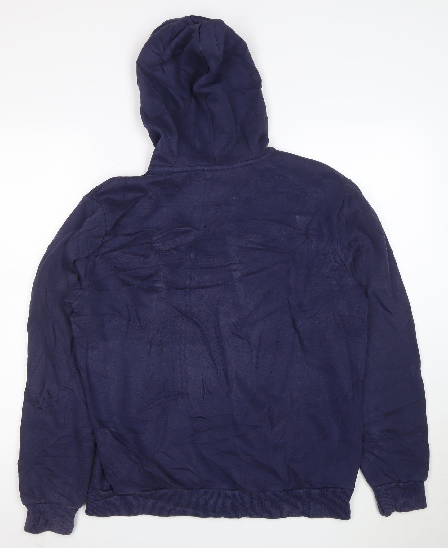 Puma Men Blue Full Zip Hoodie M Lightweight Cotton Blend