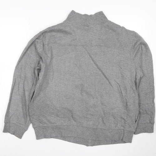 FILA Men's Grey Full Zip Logo Sweatshirt Size L