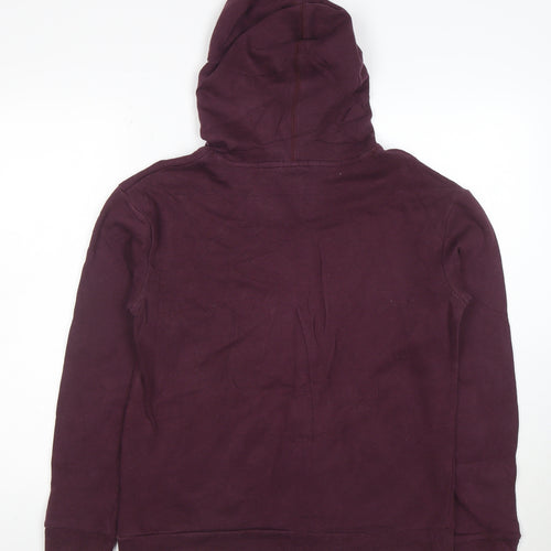 Lonsdale London Womens Burgundy Pullover Hoodie Size 10 Cotton Blend