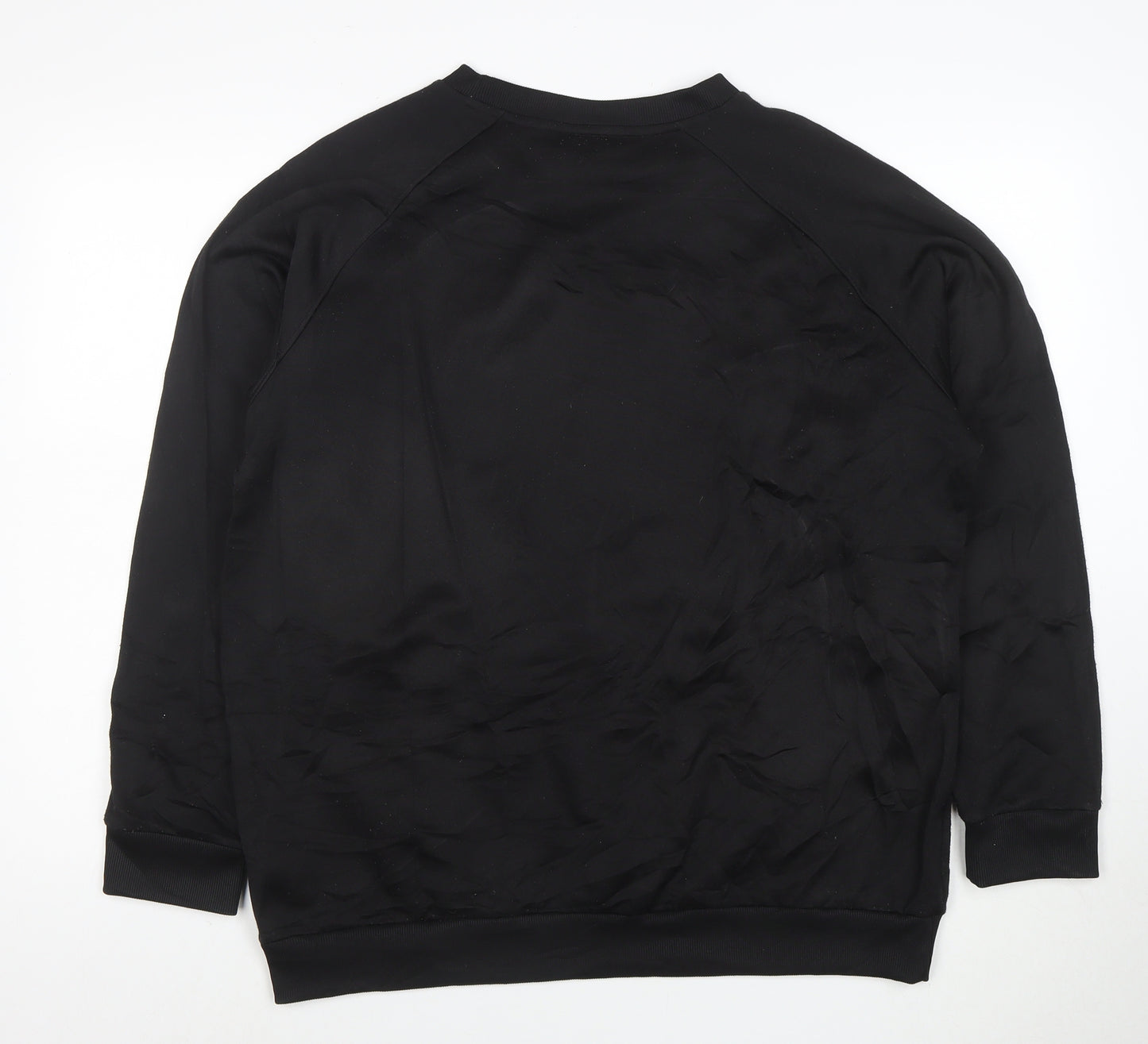 Tommy Sport Womens Black Crew Neck Pullover Sweatshirt Size M