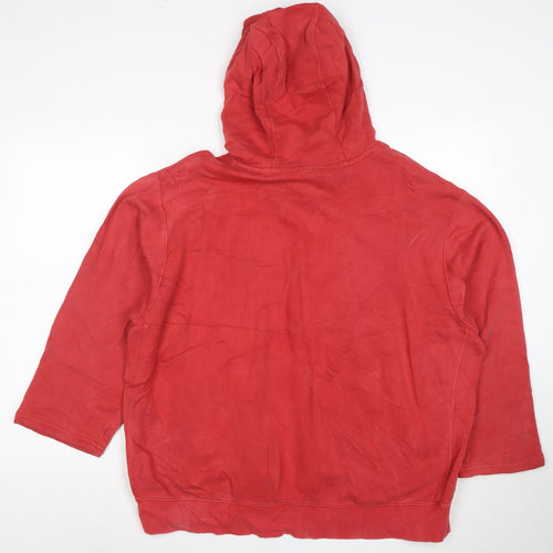 Nike Men's Red XL Pullover Hoodie Graphic Print Sportswear