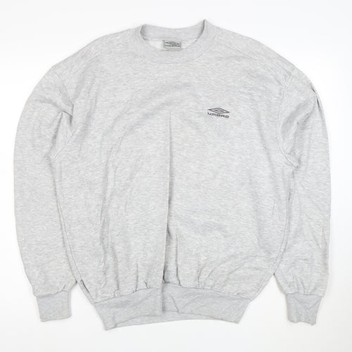 Umbro Mens Grey Crew Neck Pullover Sweatshirt Size M