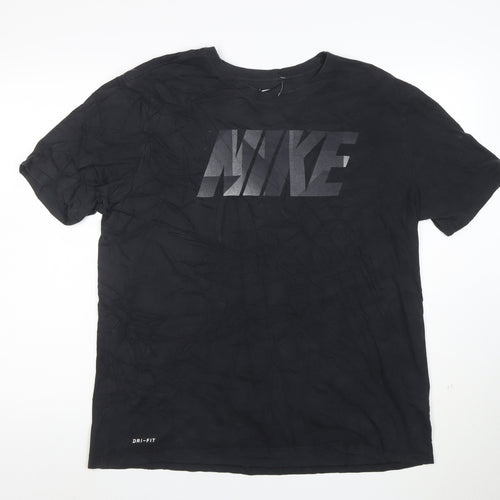 Nike Men's Black Dri-FIT Athletic Short Sleeve T-Shirt XL