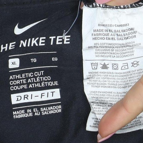 Nike Men's Black Dri-FIT Athletic Short Sleeve T-Shirt XL