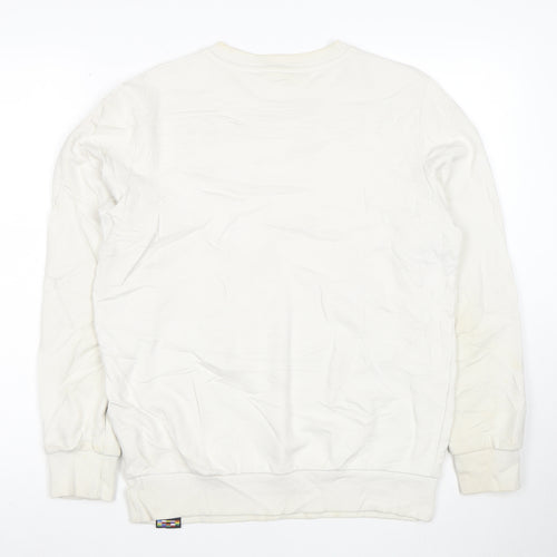 Puma Men's White Crew Neck Graphic Print Sweatshirt Size S