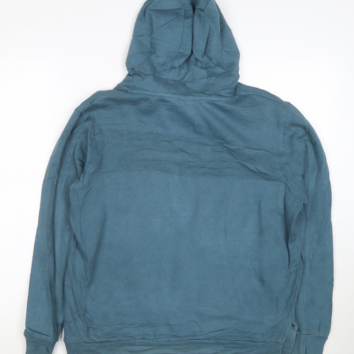 FILA Womens Blue Size 12 Pullover Hoodie 1911 Logo Cotton Blend