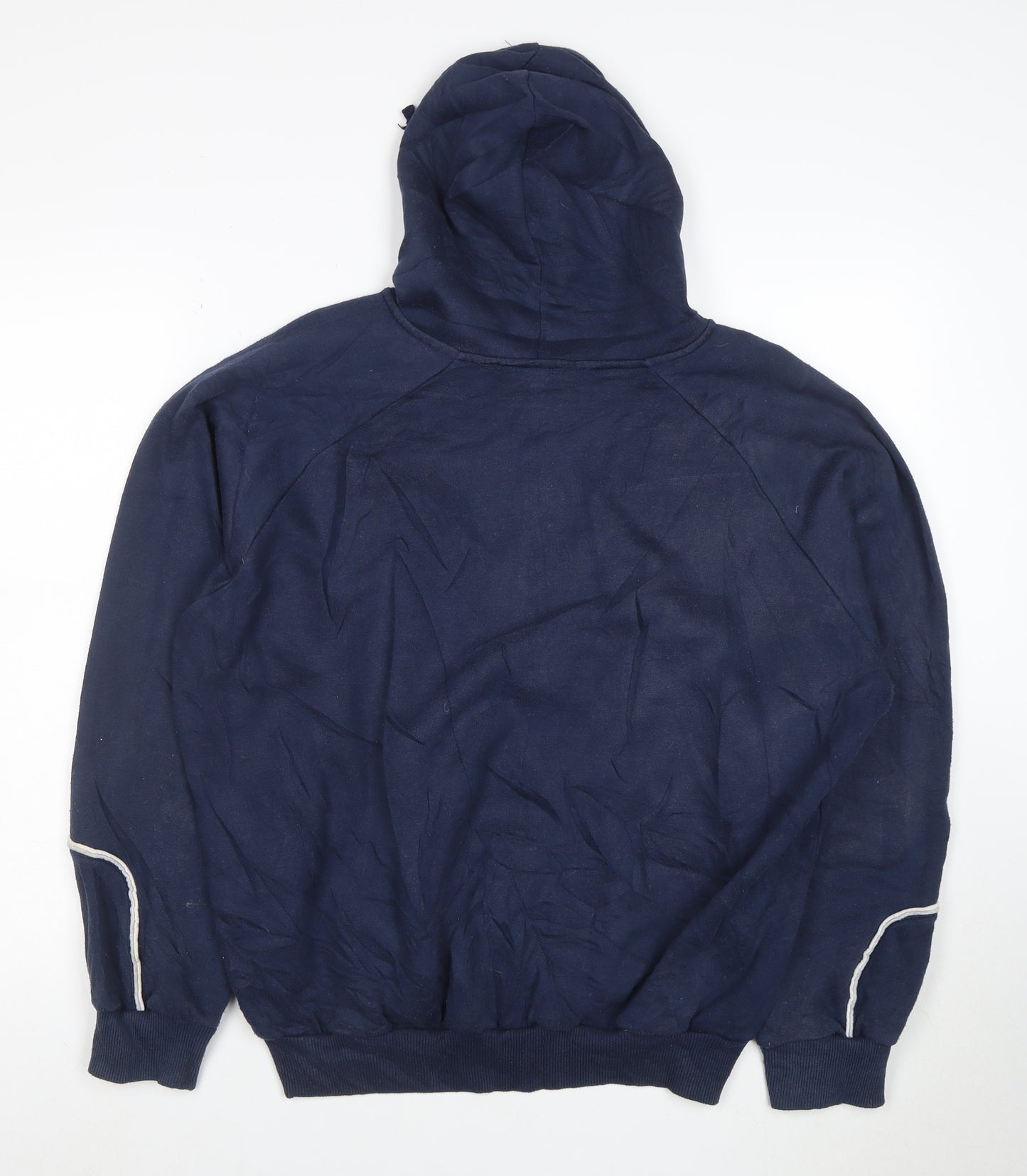 Umbro Women Navy Blue Full Zip Hoodie Size L Polyester Cotton