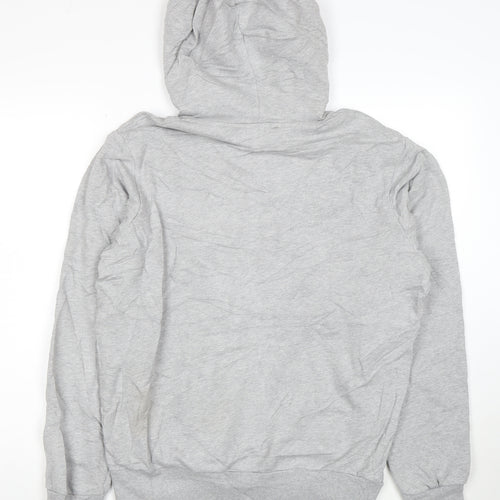 Diesel Men's Grey Logo Pullover Hoodie Size M Cotton Long Sleeve