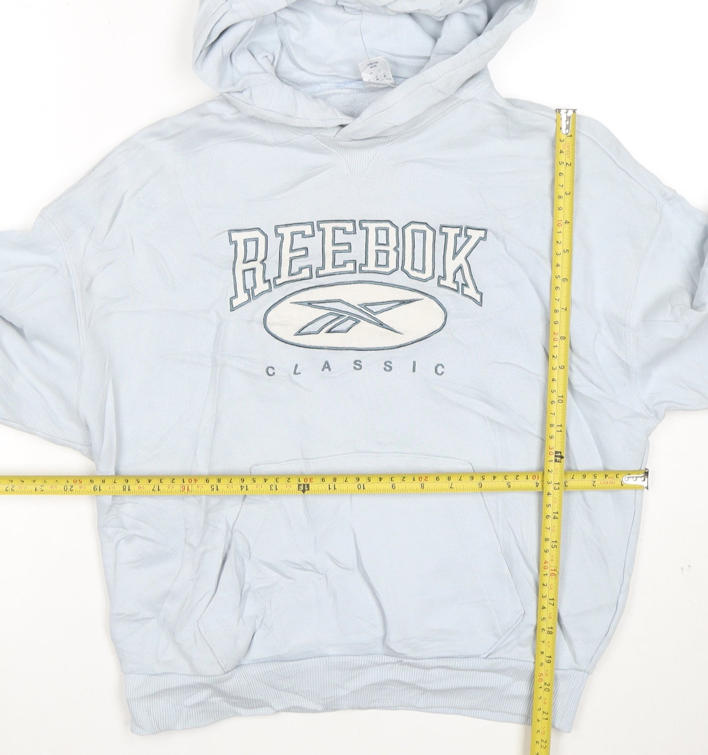 Reebok Men's Blue Pullover Hoodie XS Classic Logo Cotton Sweatshirt