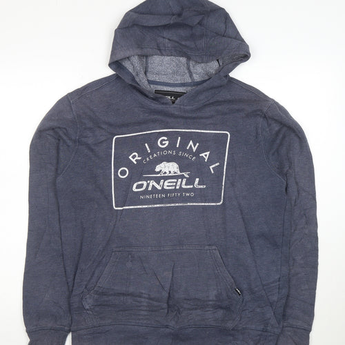 O'Neill Men's Blue Graphic Print Pullover Hoodie Medium