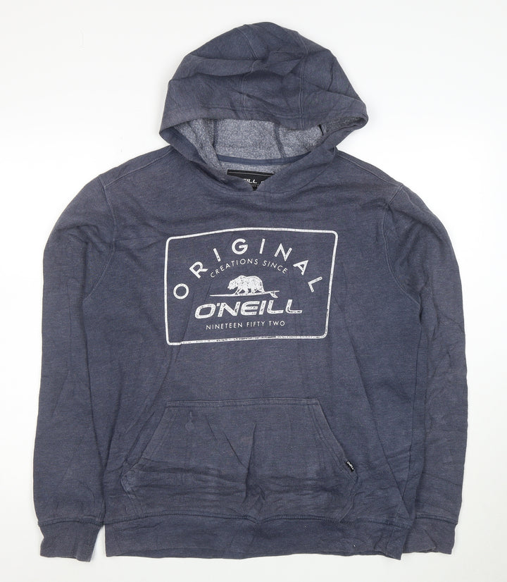 O'Neill Men's Blue Graphic Print Pullover Hoodie Medium