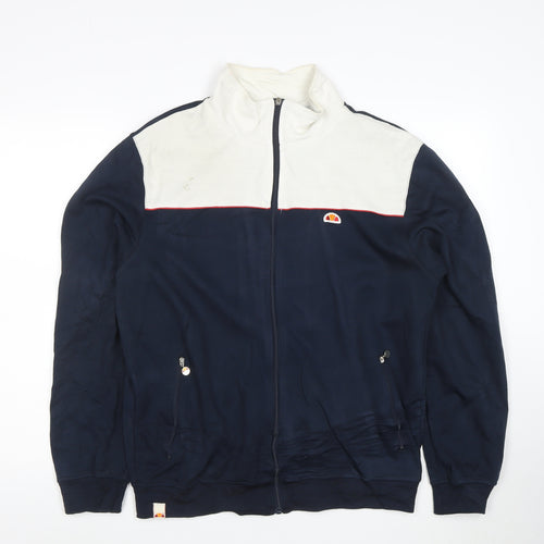 Ellesse Men’s Blue & White Full Zip Sweatshirt L Sports Jacket