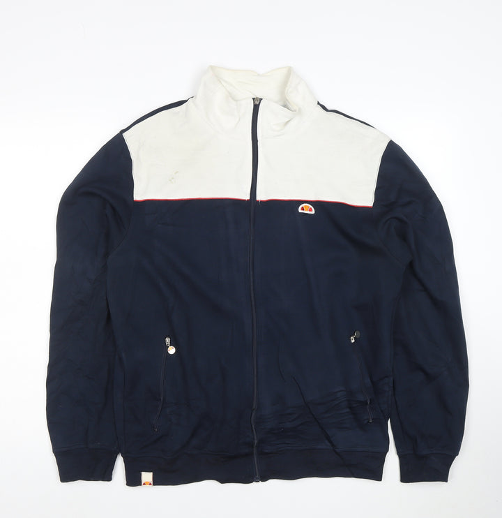 Ellesse Men’s Blue & White Full Zip Sweatshirt L Sports Jacket