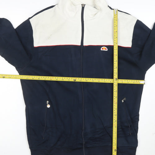 Ellesse Men’s Blue & White Full Zip Sweatshirt L Sports Jacket