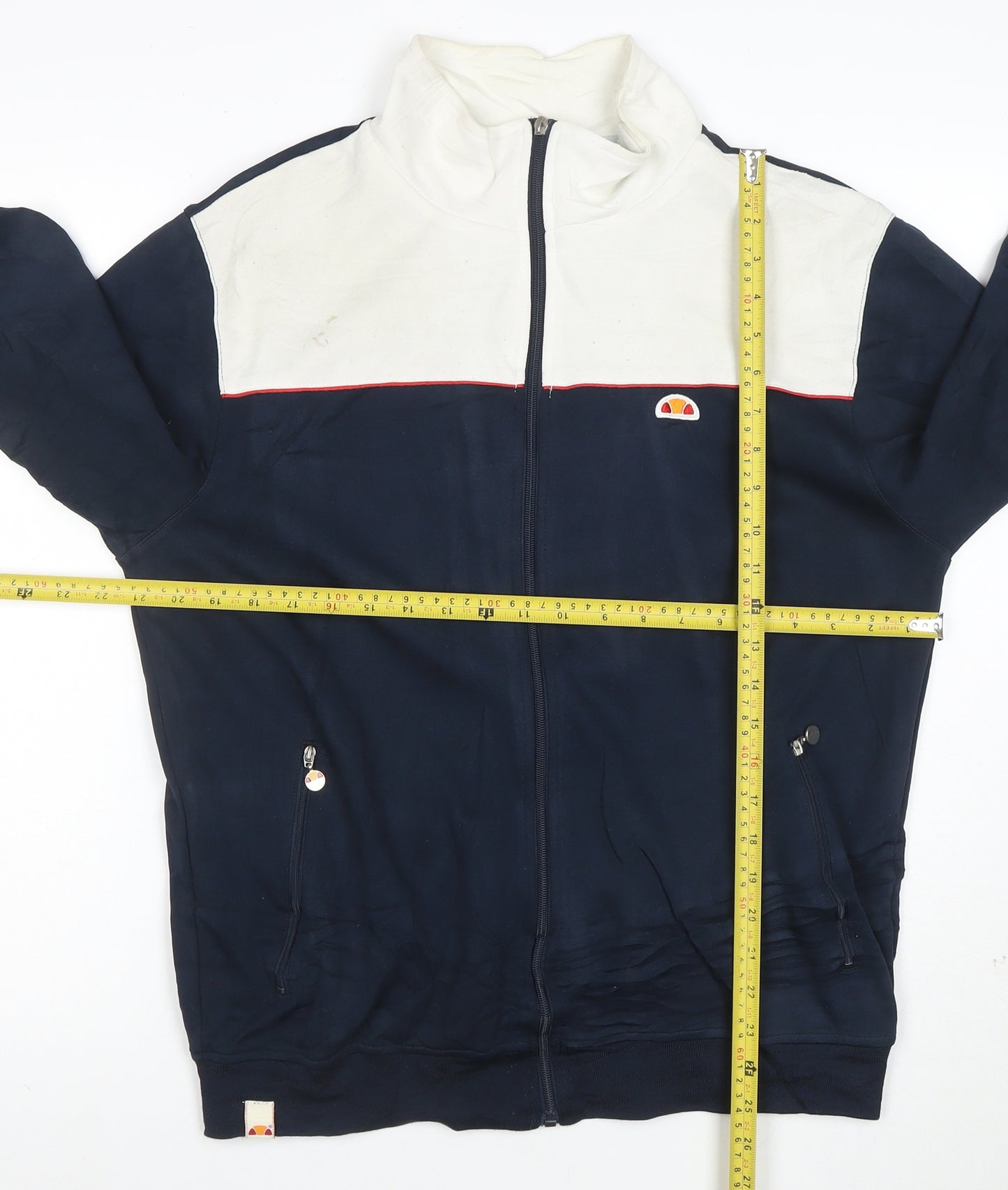 Ellesse Men’s Blue & White Full Zip Sweatshirt L Sports Jacket