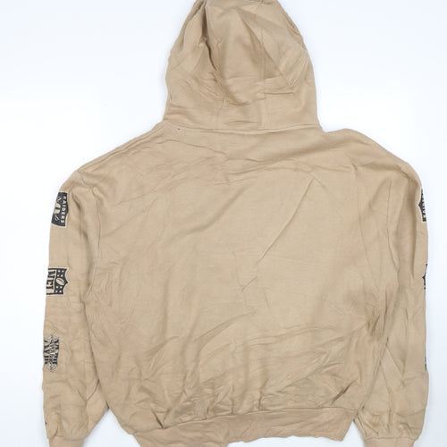 New Era Men’s Beige Raiders Pullover Hoodie Size L NFL Sportswear