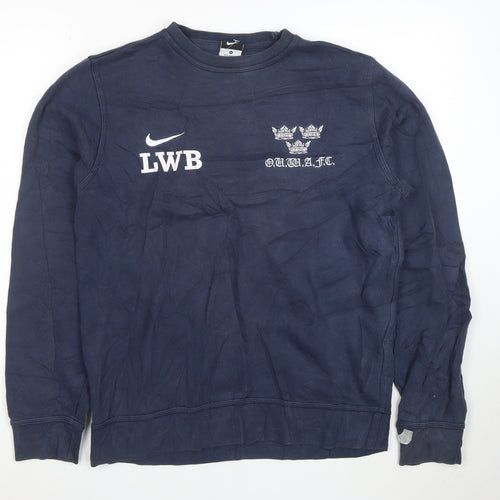 Nike Men's Blue Oxford Football Pullover Sweatshirt M