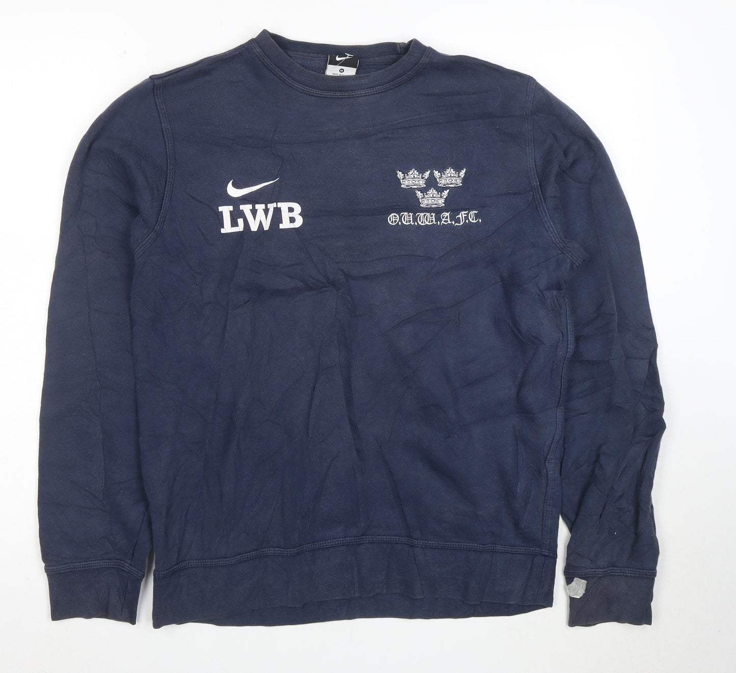 Nike Men's Blue Oxford Football Pullover Sweatshirt M