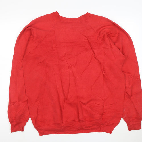 Fruit of the Loom Men's Red XL Chicago Bulls Pullover Sweatshirt