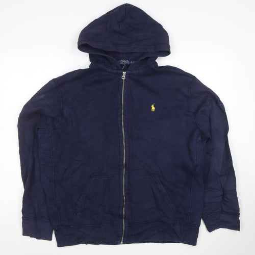 Polo Ralph Lauren Men's Blue Full Zip Hoodie XL Cotton Blend