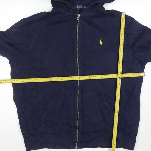 Polo Ralph Lauren Men's Blue Full Zip Hoodie XL Cotton Blend