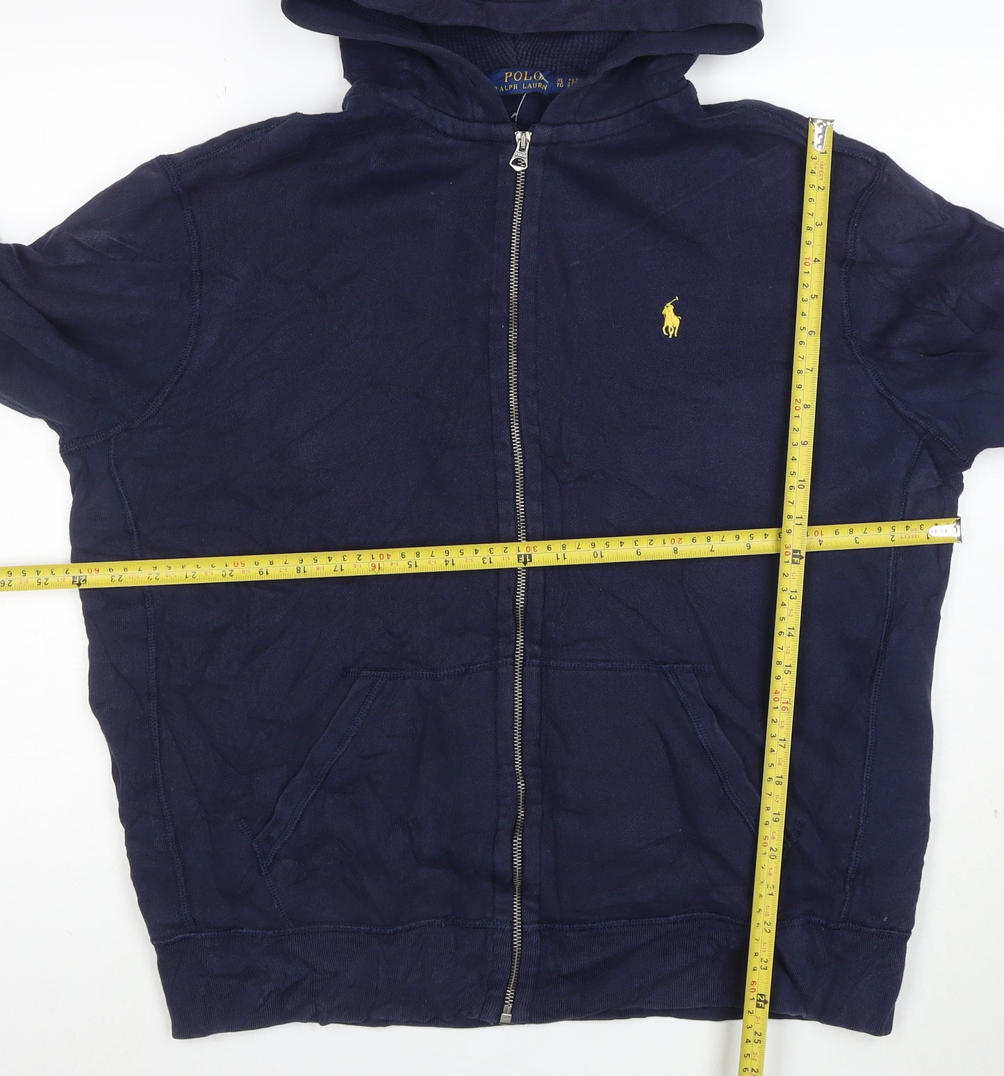 Polo Ralph Lauren Men's Blue Full Zip Hoodie XL Cotton Blend