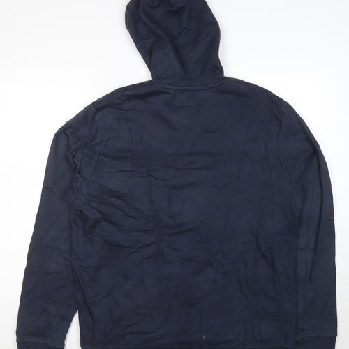 Champion Men's Blue XL Pullover Hoodie Embroidered Logo