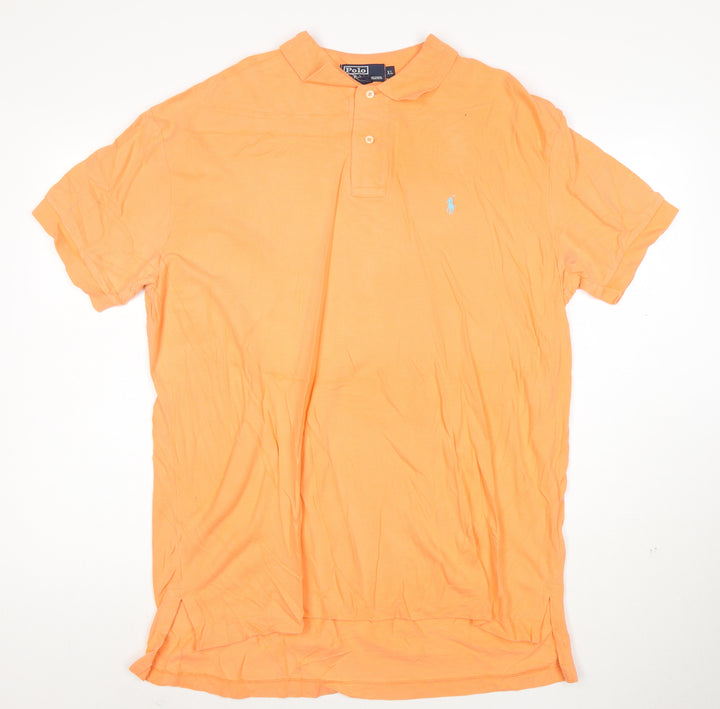 Ralph Lauren Men's Orange Cotton Polo Shirt XL Classic Fit
