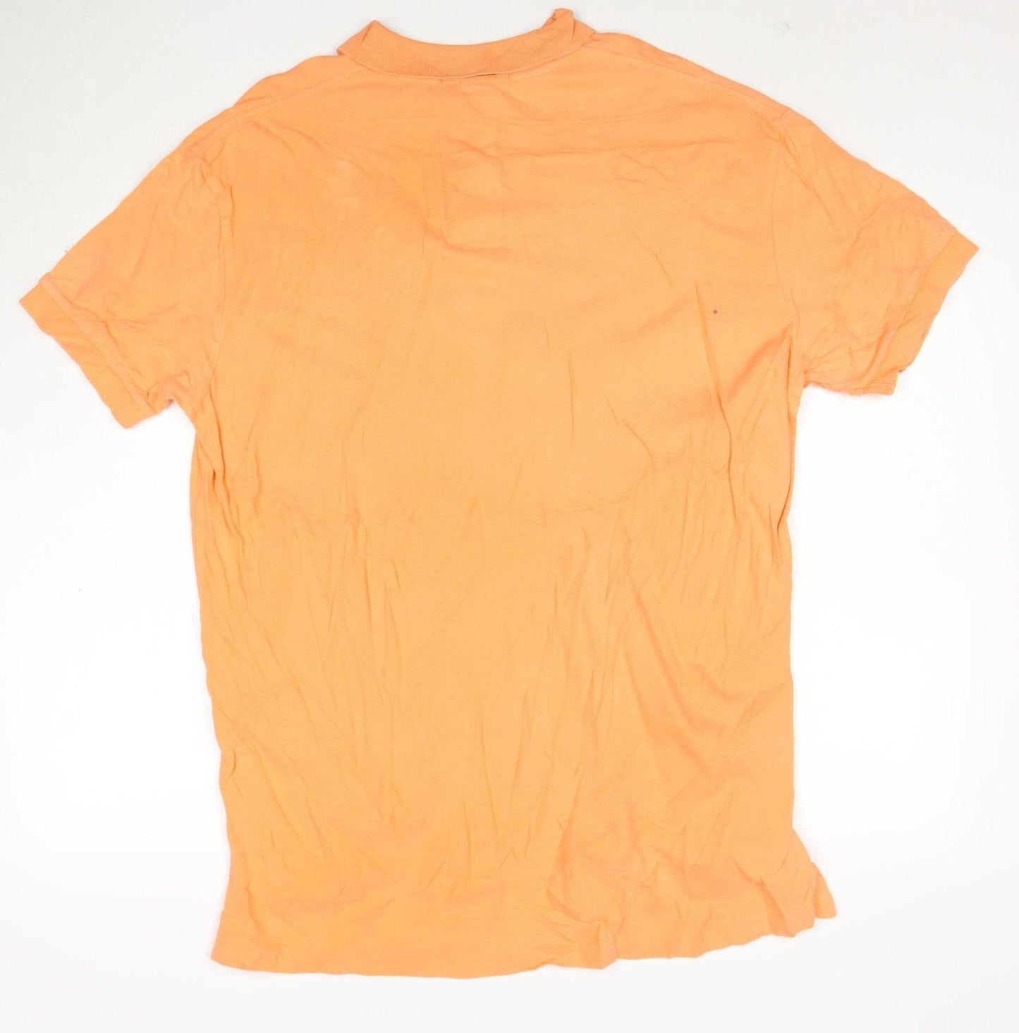 Ralph Lauren Men's Orange Cotton Polo Shirt XL Classic Fit
