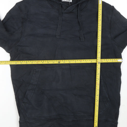 Stone Island Men's Black Pullover Hoodie L Cotton Blend