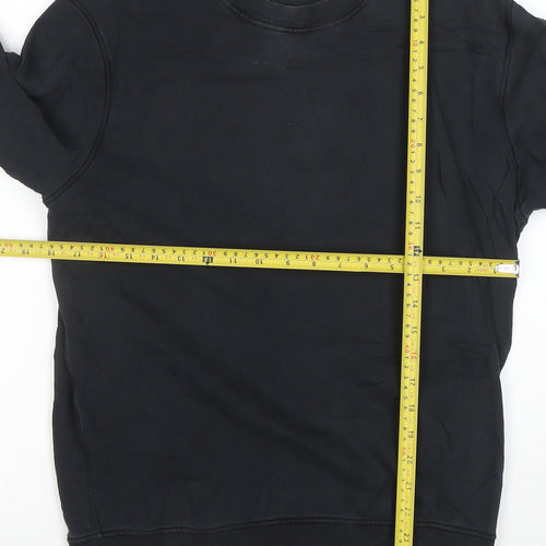 Stone Island Mens Black Cotton Crew Neck Sweatshirt M