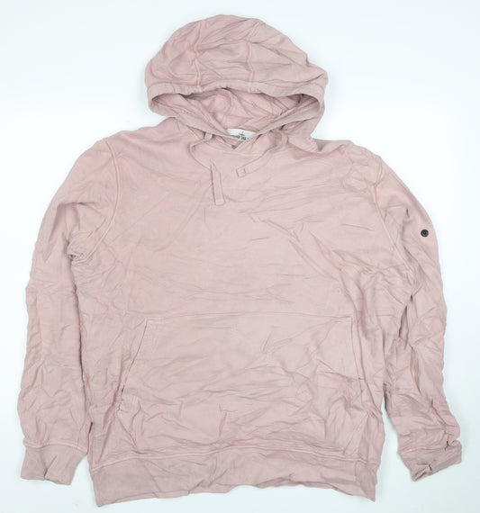Stone Island Women’s Pink Cotton Pullover Hoodie XXL