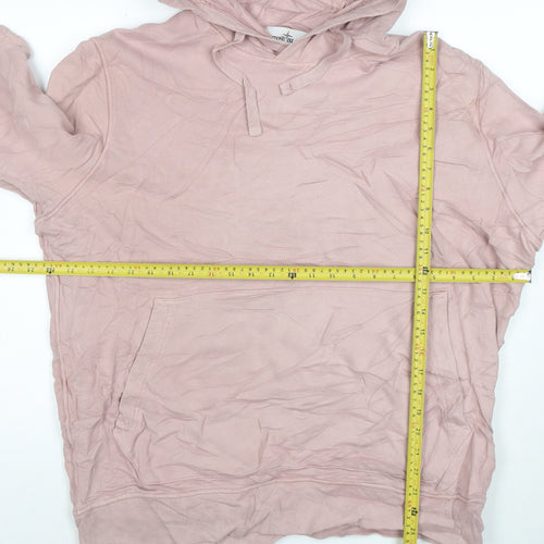 Stone Island Women’s Pink Cotton Pullover Hoodie XXL