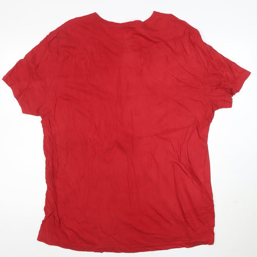 Nautica Men's Red 2XL Graphic Logo Crew Neck T-Shirt