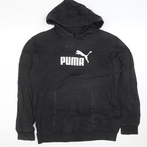 Puma Mens Black XL Pullover Hoodie with Logo Front