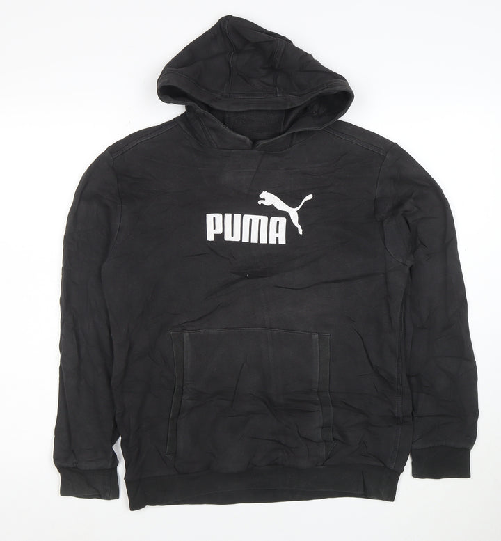 Puma Mens Black XL Pullover Hoodie with Logo Front