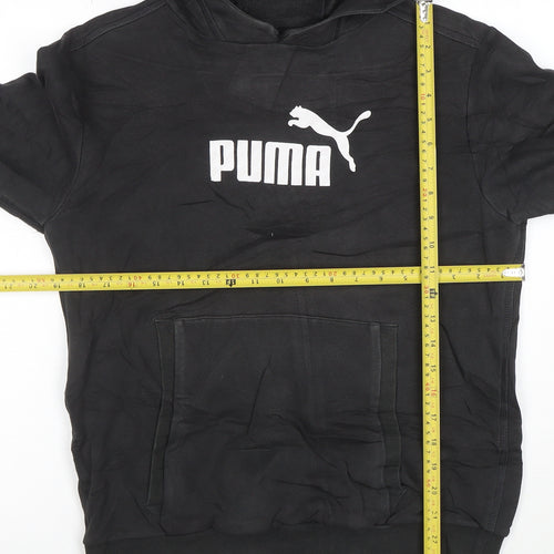 Puma Mens Black XL Pullover Hoodie with Logo Front